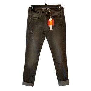 New Mossimo Supply Co Gray Distressed Regular Slim Skinny Jeans Juniors Size 3